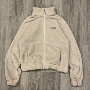 Columbia cream lightweight  Fleece Jacket sz L